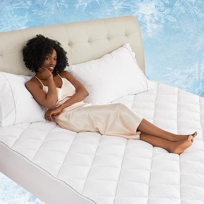 Sunflower Full Chill Soft Cooling Mattress Pad, Full Size, Waterproof, Deep - Image 7