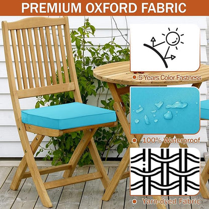4 Pack Outdoor Chair Cushions 19 x 19 Inch Waterproof Patio Chair Cushions - Image 4
