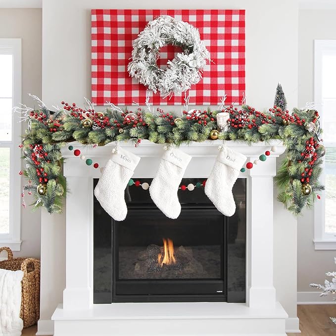 DearHouse 6Foot Artificial Pine Garland - Image 2