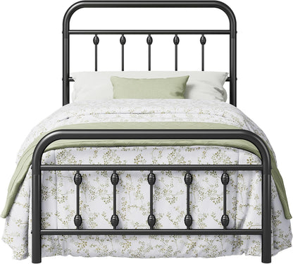 allewie 14 inches twin size metal platform bed, view 9
