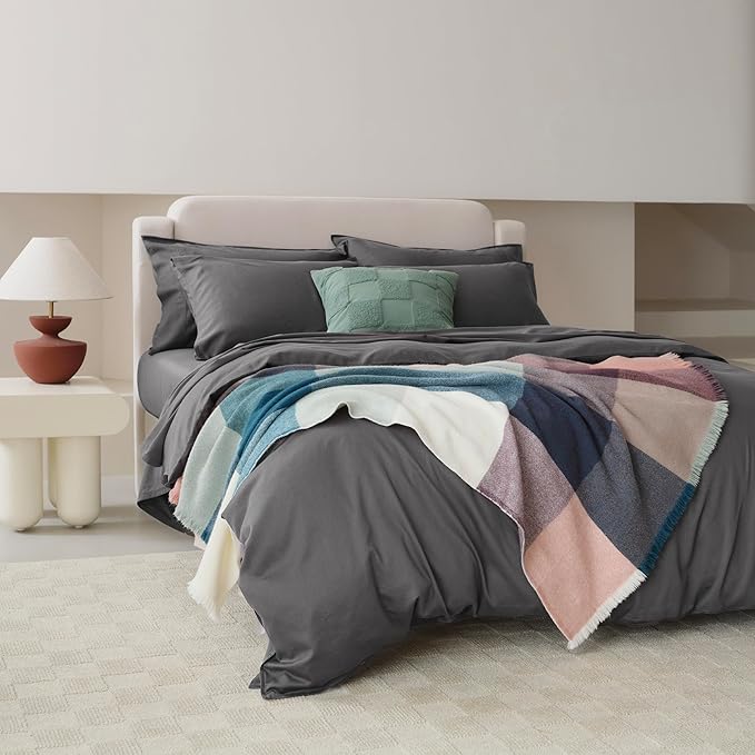 Double Stitch Cotton Tencel Duvet Cover - Image 4