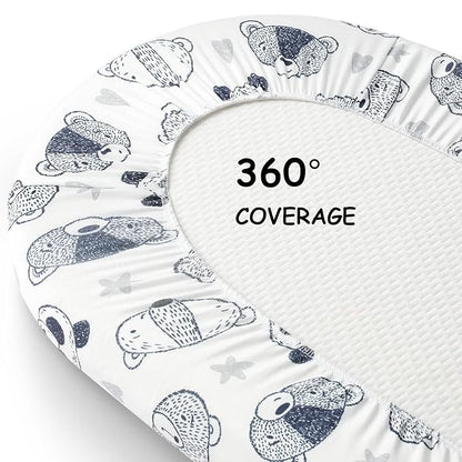 Yoofoss Bassinet Sheets for Baby, Baby Delight, Angelbliss, Soft Breathable - Image 7