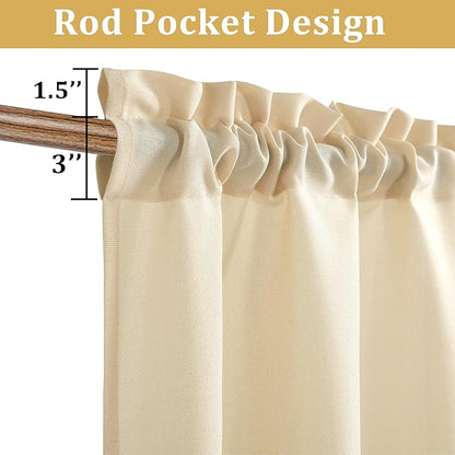 JIUZHEN Faux Linen Window Valance - Image 3