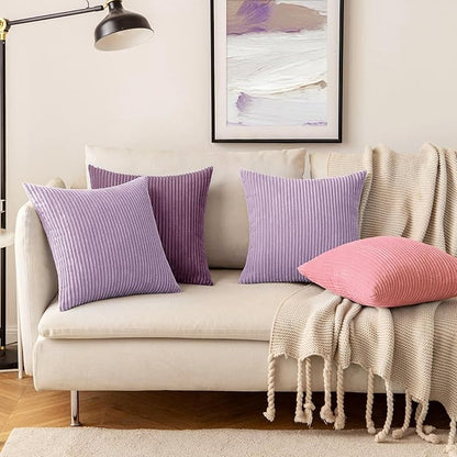 MIULEE Winter Pack of 2 Corduroy Pillow Covers Soft Soild Cushion Cases - Image 9