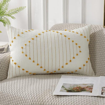 PANOD Knitted Boho Tufted Throw Pillow Covers by PANOD