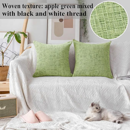 Home Brilliant Spring Pillow Covers 18x18 Accent Throw Pillow Covers Striped - Image 3