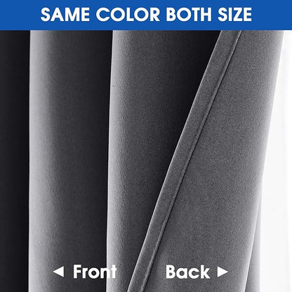 HOMEIDEAS Blackout Curtains for Bedroom 36 Inch Length 2 Panels Set Room - Image 3