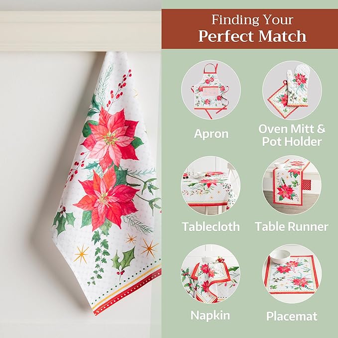 Maison d' Hermine Kitchen Towels Set of 3 100% Cotton 20" x 27.5" Reusable - Image 6