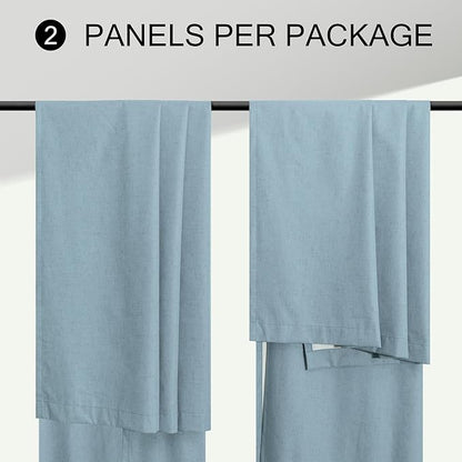 Total Blackout Linen Curtains 96 Inches Long - Image 9