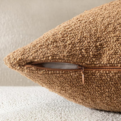 Woaboy Pack of 2 20x20 Inch Decorative Boucle Throw Pillow Covers Textured - Image 7