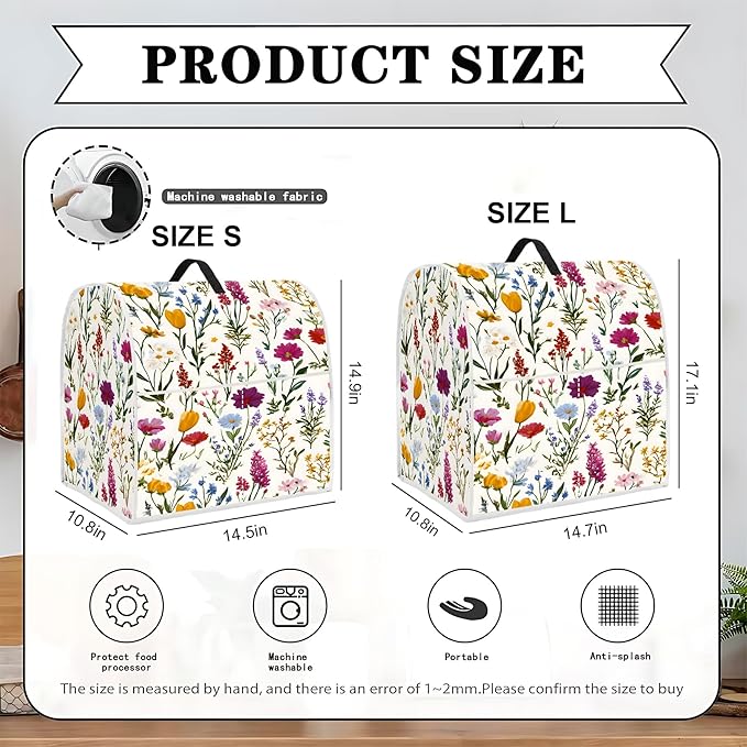 Mixer Dust Cover for 6-8 Qt Stand Mixer, Cloth Cover - Image 2