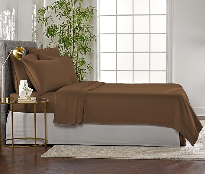 Pure Bamboo Full Sheets, Genuine 100% Organic Viscose Derived from Bamboo Bed - Image 4