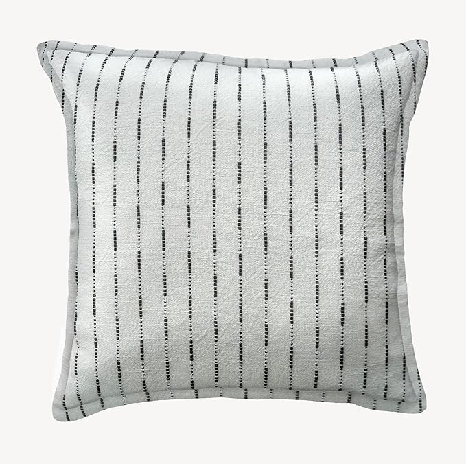 SanVia Gray Rest Premium Cotton Throw Pillow Covers, 20 x 20 Inches, Luxury by SanVia