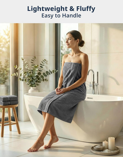 lane linen bath towel set 100% cotton 12 shown in use