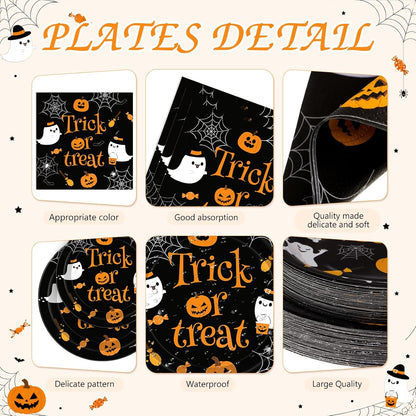 Ceenna Halloween Trick or Treat Party Supply Decoration for 50, Orange