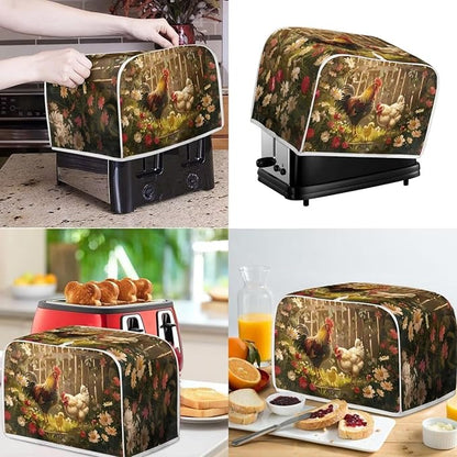 Chicken Toaster and Blender Cover Set Flower Washable Kitchen Small Appliance - Image 2