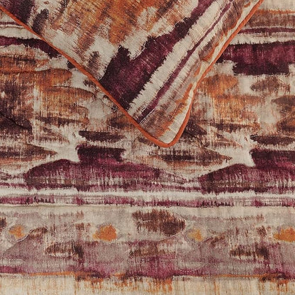 The HomeCentric King Queen Twin Pink & Orange Designer CA King 86"x18" Bed - Image 3