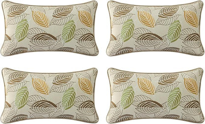 Outdoor Sunbrella Decorative Pillows Pack of 4, Momento Spring by Supdurplus