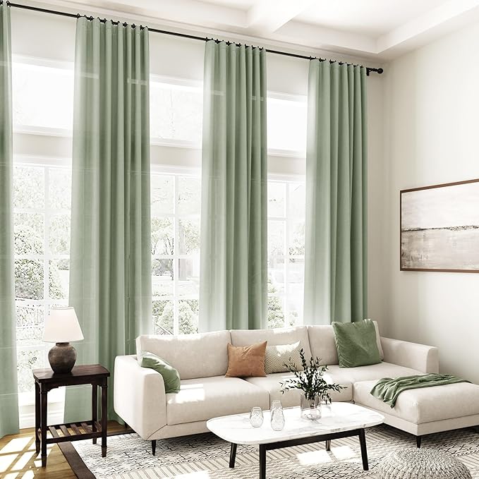 Nanspring Linen Curtains 108 Inches Long - Image 7