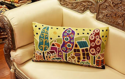 Yellow Plant Floral Pillow Cover Karla Gerard Tree Flower Pillowcase Floral - Image 2