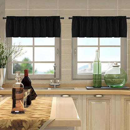 2 Panels Christmas Black Curtain Valances - Image 3