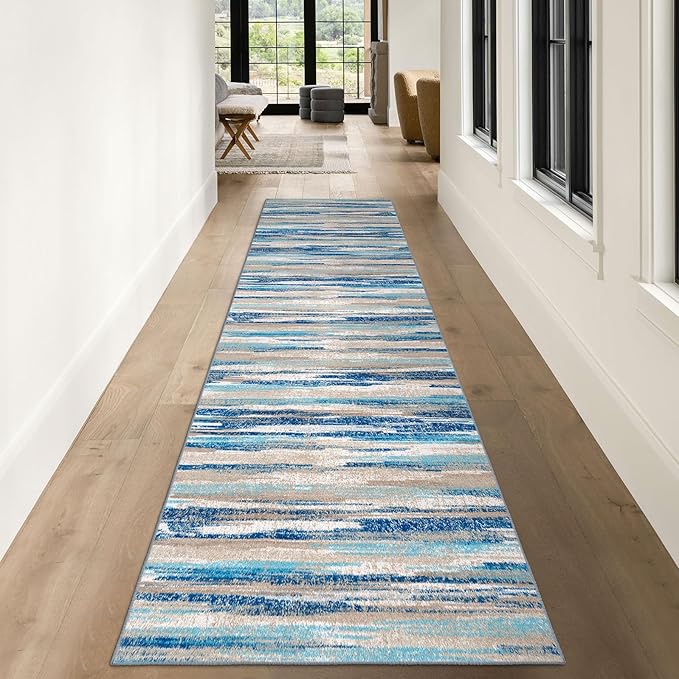 Modern Abstract Runner Rug 3x10 - Image 2
