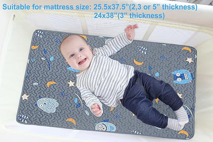 Quilted Pack n Play Sheet Fitted, Breathable Thick Pad - Image 4