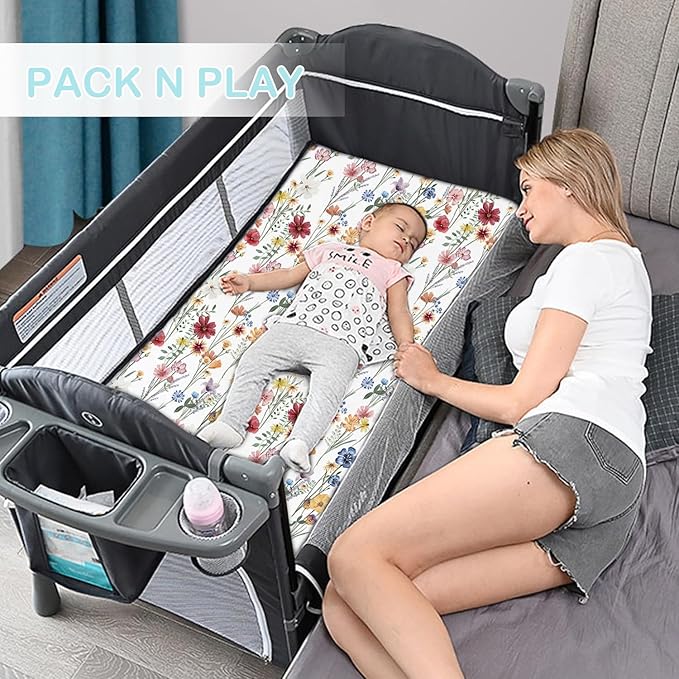 bimocosy Mini Crib Sheets, Pack and Play Sheets - Image 4
