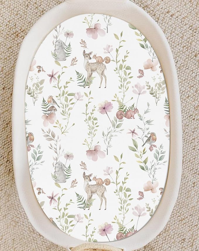 Bassinet Sheets for Baby Girls Boys 2 Pack, Fitted Baby Mattress Sheet for - Image 7