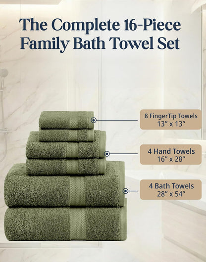 lane linen large bath towel set absorbent quick, side view