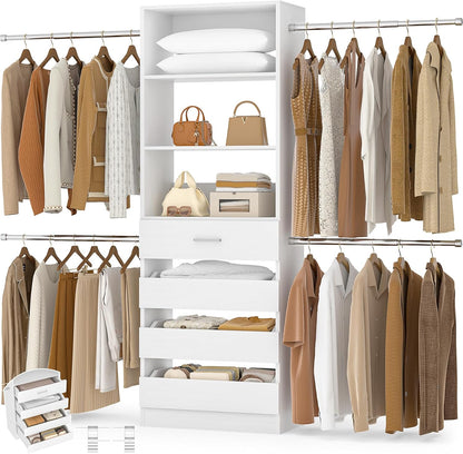 aheaplus closet system, 4-9ft closet organizer with 4, main product view