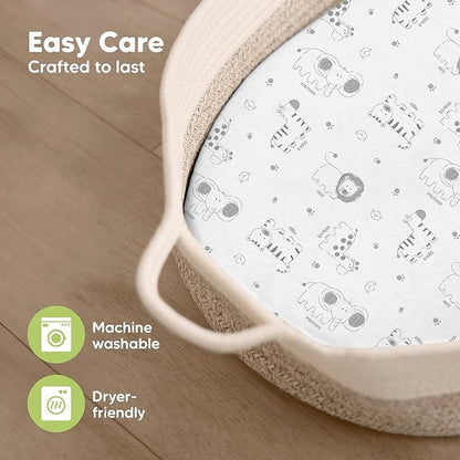 2-Pack Organic Bassinet Sheets for Girls, Boys - Image 7