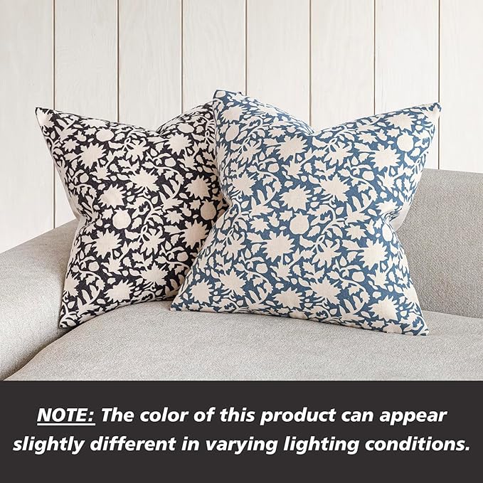 Foindtower Set of 2 Decorative Neutral Floral Throw Pillow Covers Accent - Image 4