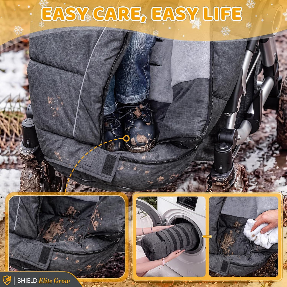 Orzbow Stroller Bunting Bag with Extended Footmuff, Weather-Proof, Warm