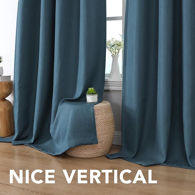 H.VERSAILTEX Linen Blackout Curtain 84 Inches Long - Image 7
