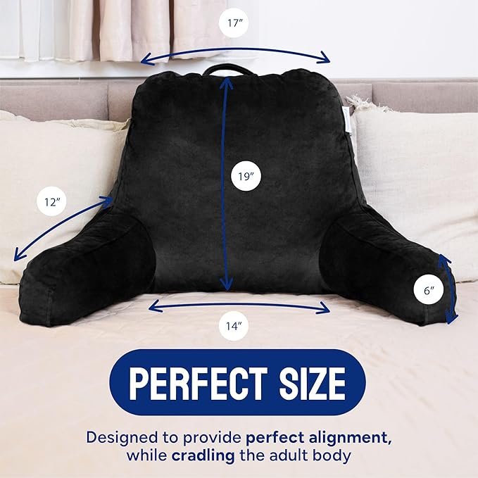 ComfortSpa Reading Pillow for Bed Adult Size, Back Rest Pillow - Image 6