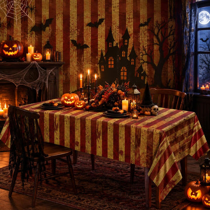 Dandat 100 ft Creepy Carnival Tablecloth Roll Halloween Bloody Backdrop