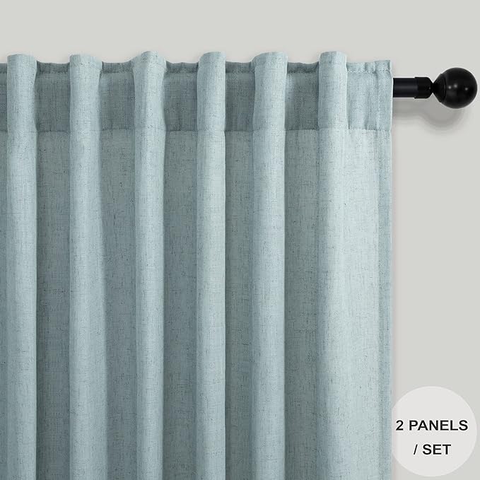 Pitalk Aqua Curtains 108 Inches Long - Image 2