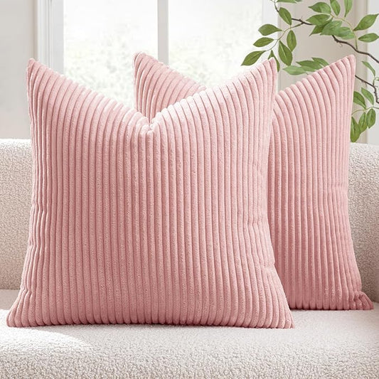 MIULEE Winter Pack of 2 Pillow Covers Soft Soild Decorative Square Throw Pillow by MIULEE