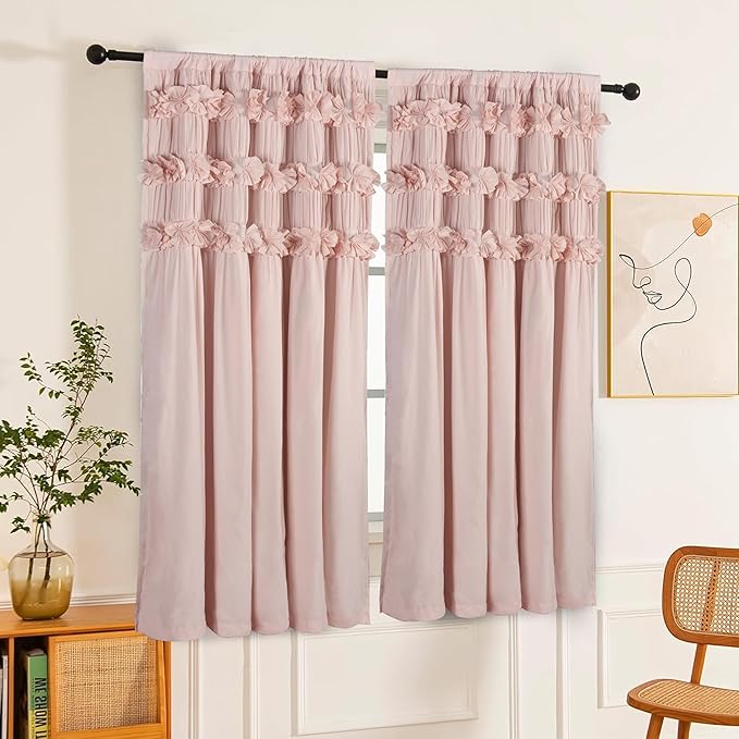 Luxurious Peach Pink Blackout Curtains - Image 8