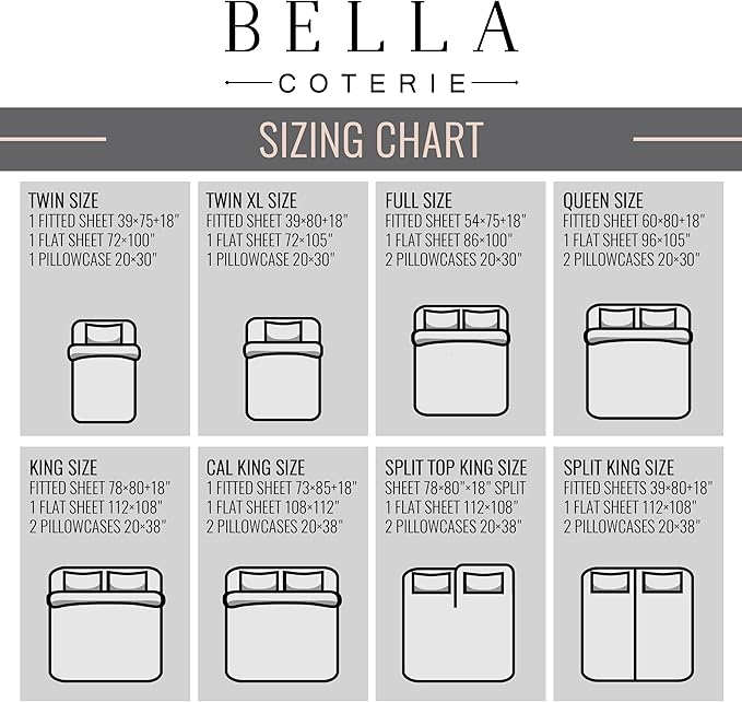 Bella Coterie Luxury Bamboo Viscose Full Size Sheet Set | 100% Organically - Image 6