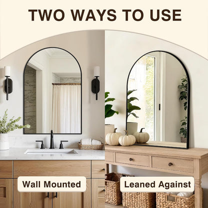 arched bathroom vanity mirror for over sink, 2, package contents