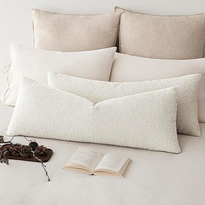 Foindtower Decorative Textured Boucle Throw Pillow Covers Accent Solid Pillow - Image 5