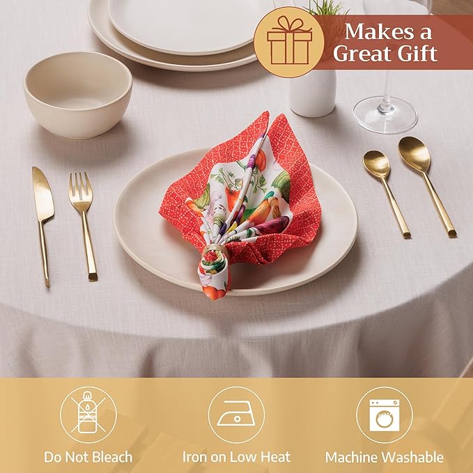 Maison d' Hermine Cloth Napkins Set of 4 100% Cotton Soft & Durable Everyday - Image 4