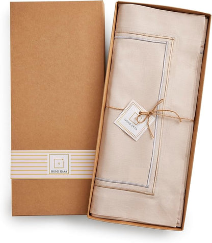 Home Ekaa Cotton Linen Table Runner 90 Inches Long – Summer Beige Table Runner - Image 5