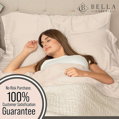 Bella Coterie Luxury Bamboo Viscose 34” Split Top King Size Sheet Set | 1 - Image 6