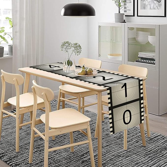 Movie Night Table Runner Film Reel Film Strip Table Decor Movie Theme Dinner - Image 3