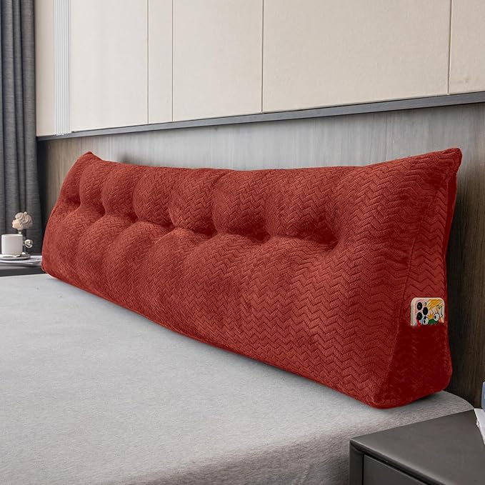 Large Bolster Triangular Headboard Wedge Backrest Positioning Support Bed Rest by ZOEMO