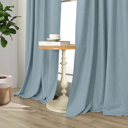 Light Blue Blackout Curtains 96 Inches Long - Image 7
