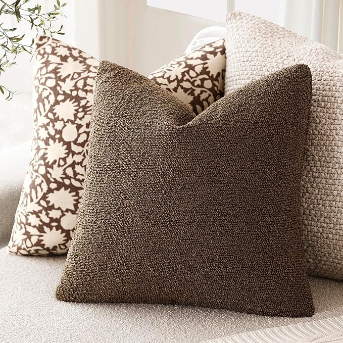 Foindtower Decorative Textured Boucle Throw Pillow Covers Accent Solid Pillow - Image 5